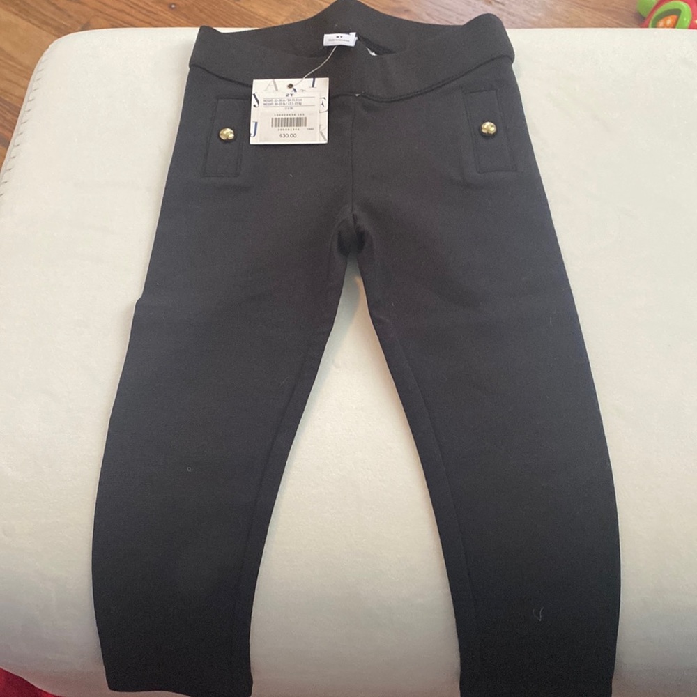 2 T black Janie & jack girl pants